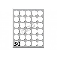 Conf. 10 Buste da 10 Fogli A6 152,5x125 Mm Etichette Markin Permanenti Diam. 22mm di Kohinoor