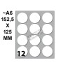 Conf. 10 Buste da 10 Fogli A6 152,5x125 Mm Etichette Markin Permanenti Diam. 34mm di Kohinoor