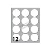 Conf. 10 Buste da 10 Fogli A6 152,5x125 Mm Etichette Markin Permanenti Diam. 34mm di Kohinoor