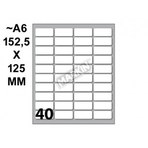 Conf. 10 Buste da 10 Fogli A6 152,5x125 Mm Etichette Markin Permanenti 28x12mm di Kohinoor