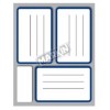 Confezione 10 Blister da 10 Fogli Etichette 83x53 Rigate di Kohinoor