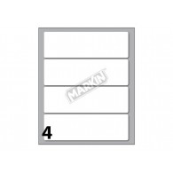Conf. 10 Buste da 10 Fogli A6 152,5x125 Mm Etichette Markin Permanenti 110x34mm di Kohinoor