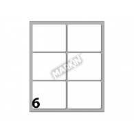 Conf. 10 Buste da 10 Fogli A6 152,5x125 Mm Etichette Markin Permanenti 56x46mm di Kohinoor