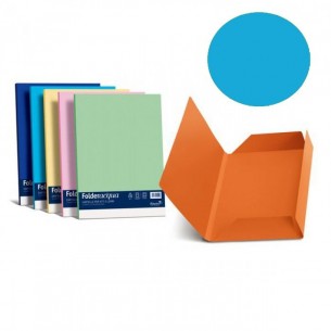 Confezione 25 Cartelline 3 Lembi Cartatti 200gr Azzurro di Favini