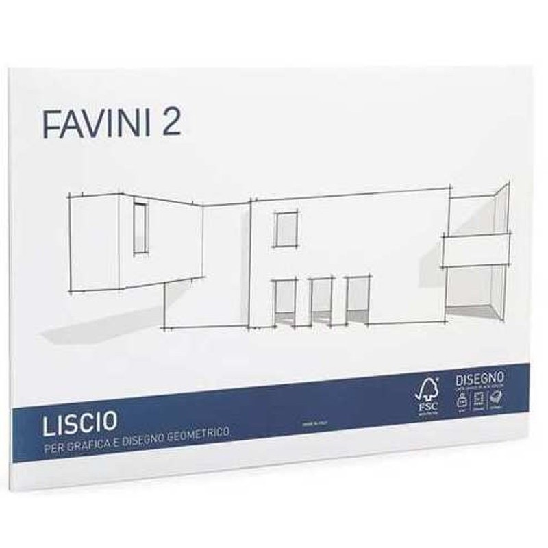 Album Disegno Favini 2 33x48 110 Gr Liscio 10 Fogli