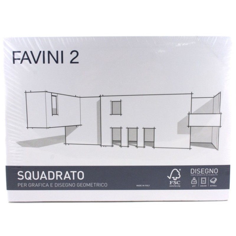 Album Disegno Favini 2 33x48 110 Gr Squadrato 10 Fogli