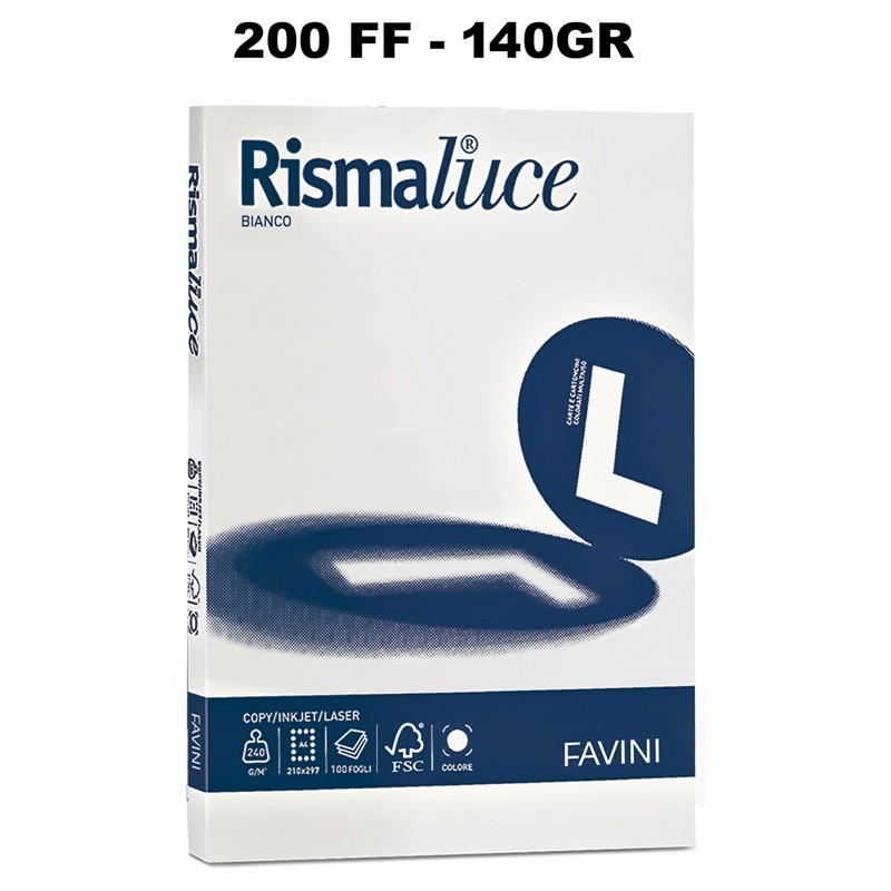 Risma Luce 200 Fogli 140 Gr Bianco A4 di Favini