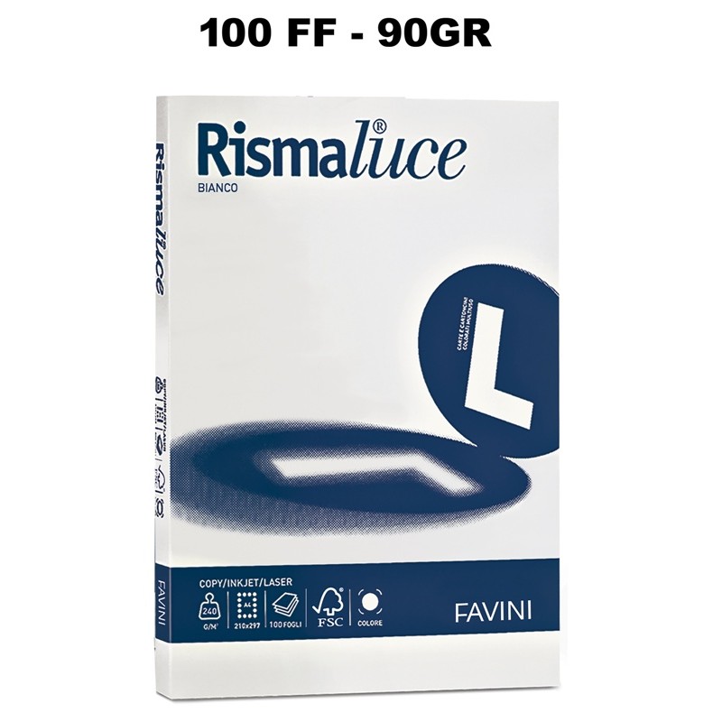 Risma Acqua Promo 100 Fogli 90 Gr Mix 5 Colori A4 di Favini