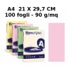 Risma Luce Confezione 100 Fogli 90 Gr A4 Rosa di Favini