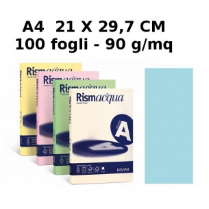 Risma Luce Confezione 100 Fogli 90 Gr A4 Celeste di Favini