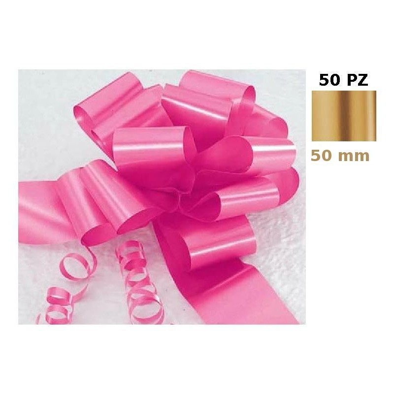 Confezione 50 Fiocchi Rapid Spessore 50mm Metalizzati Colore Oro di Star