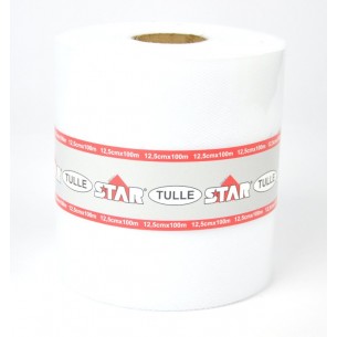 Bobina Tulle 12,5cm X100m Colore Bianco di Star