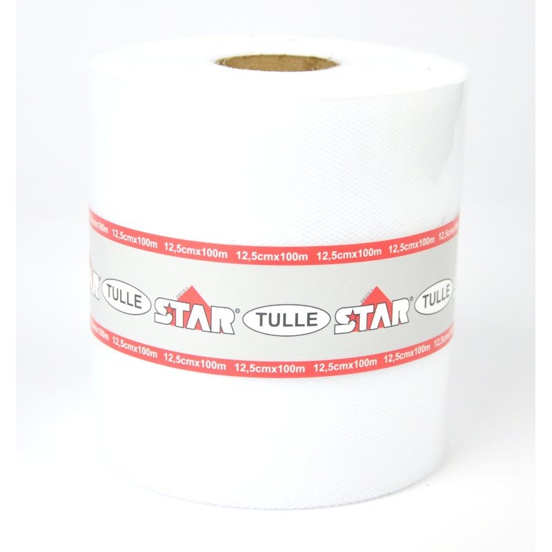 Bobina Tulle 12,5cm X100m Colore Bianco di Star