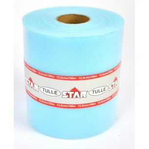 Bobina Tulle Colore Azzurro Misura 100m X 12,5cm di Star