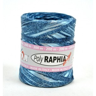 Spoletta Poliraffia Misura 15mmx200m Trama Jeans Colore Blu di Star
