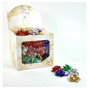 Confezione 88 Fiocchi Stelle 13mm Colore Metallizzato di Star