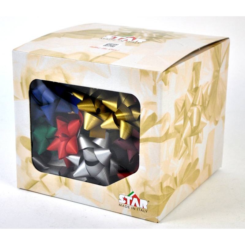 Confezione 40 Stelle 19mm Opache Assortite Tinte Unite Colori Scuri di Star