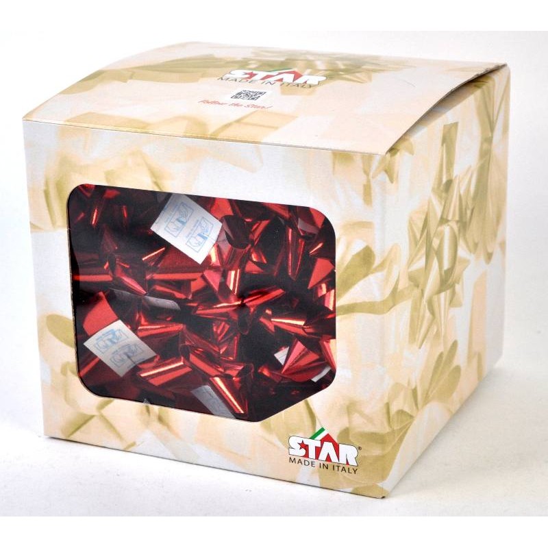 Confezione 40 Stelle 19mm Rosso Metallizzato di Star
