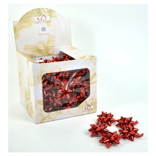 Confezione 88 Stelle 13mm Colore Rosso Metallizzato di Star