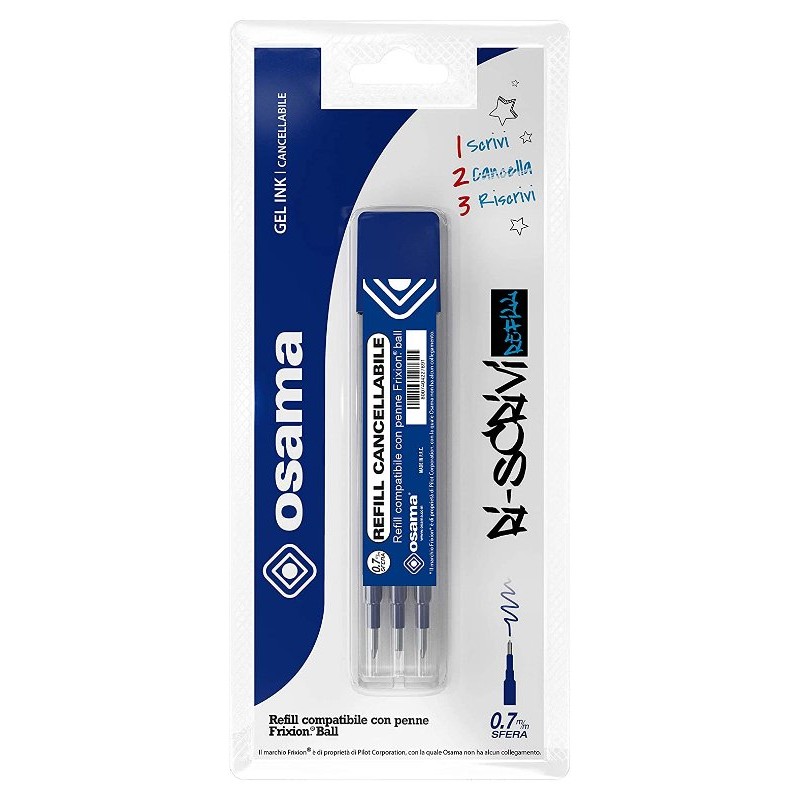 Blister Refil Ri-Scrivi Osama Blu