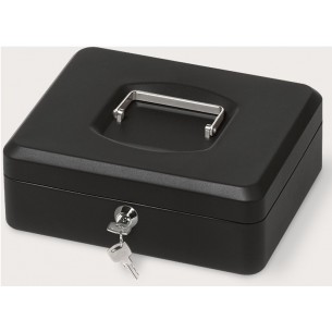 Cassetta Metallo 25x18x9 Cm Nero con Chiave di Lebez