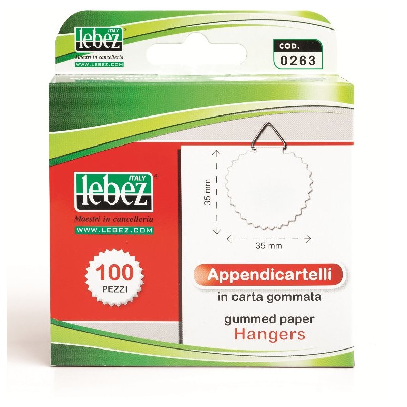 Appendicartello Gommato 100 Pz di Lebez
