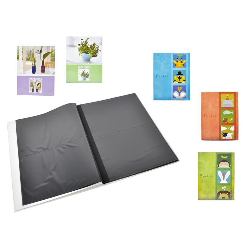 Album Flessibile 80 Foto 13x18 Formato 22x28,5 Fogli Neri di Lebez