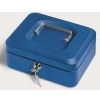 Cassetta Metallo 20x16x9 Cm Colore Blu con Chiave di Lebez