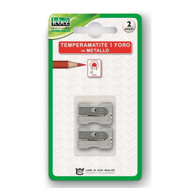 Temperino 1 Foro Blister 2 Pz. di Lebez