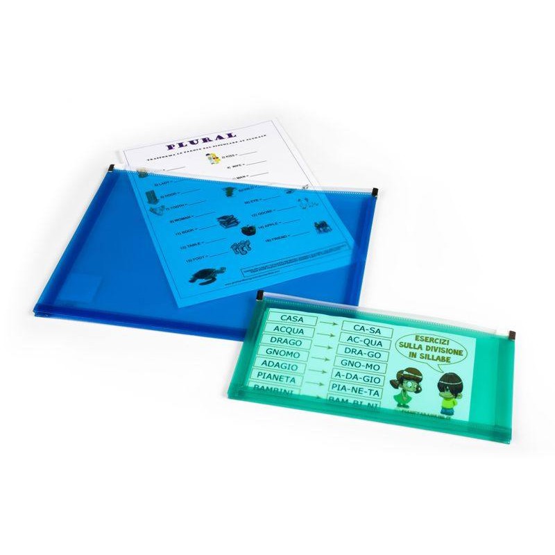 Busta con Zip 25,5x13 Cm. di Lebez
