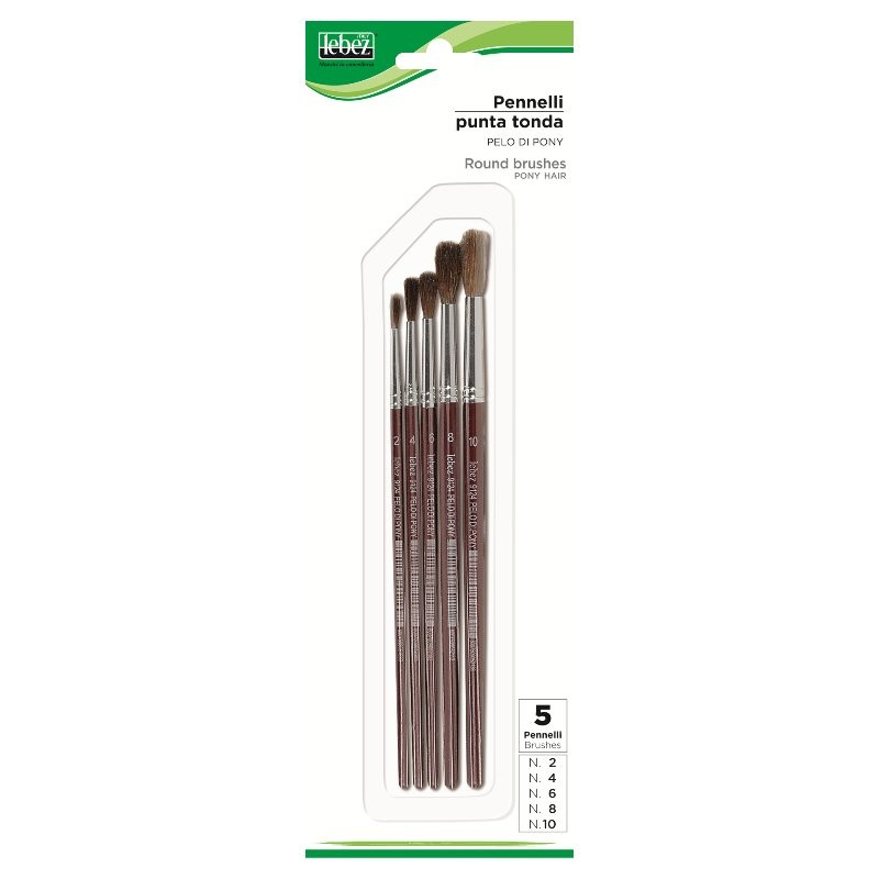 Pennello Tondo Blister 5 Pz. di Lebez