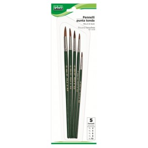 Pennello Pelo Bue Blister 5 Pz di Lebez