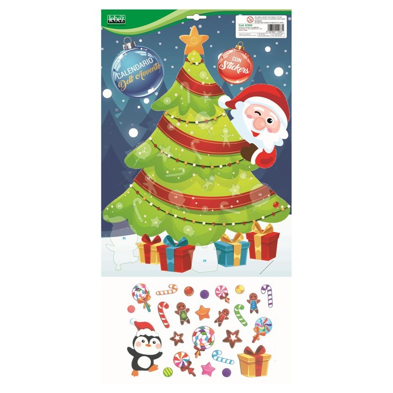 Calendario Avvento C/Stickers di Lebez