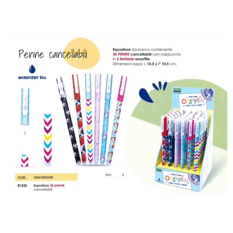 Penna Cancellabile Fantasia Expo 36 Pz. di Lebez