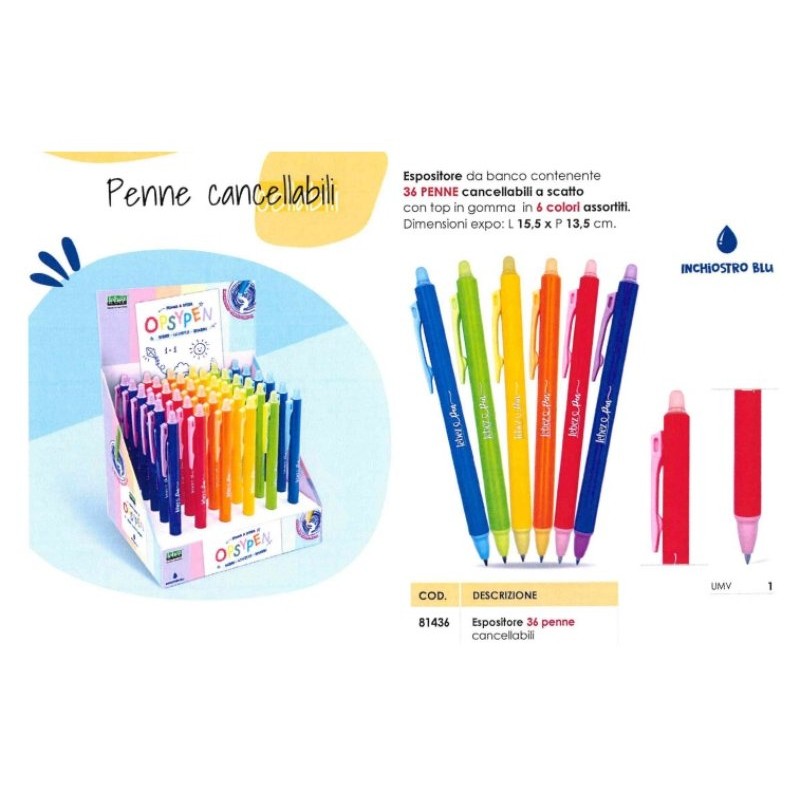 Penna Cancellabile Expo 36 Pz. di Lebez