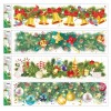 Vetrofanie Natalizie Orizzontali Colorate C/Glitter - 4 Soggetti Cm 64x15 di Lebez