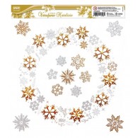 Vetrofanie Natale Bianche/Oro di Lebez