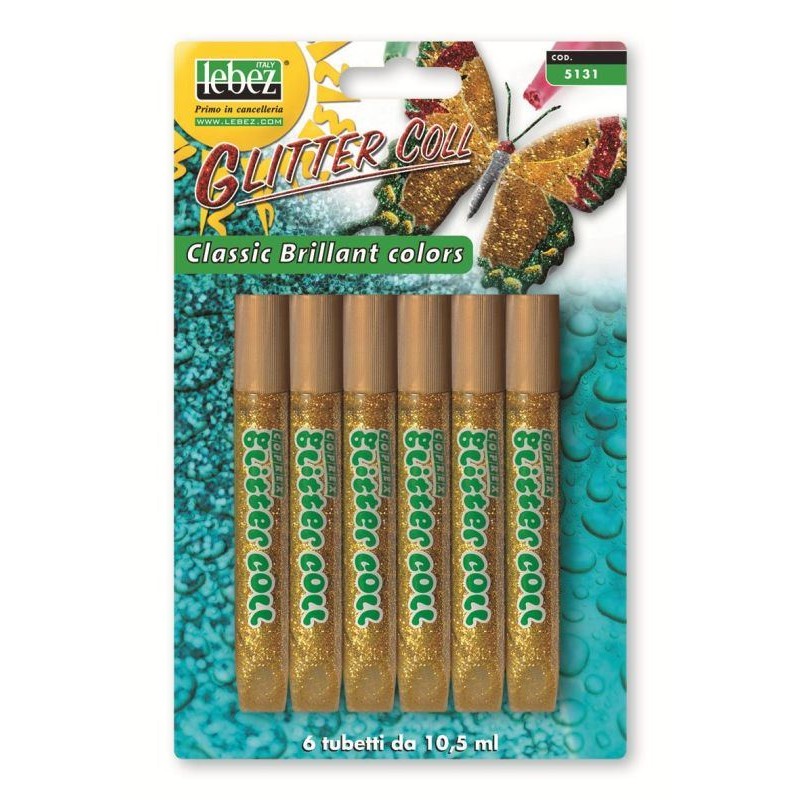 Glitter Coll 10,5 Ml Blis.6 Pz di Lebez