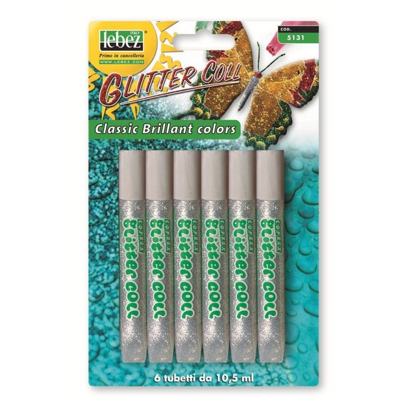 Glitter Coll 10,5 Ml Blis.6 Pz di Lebez