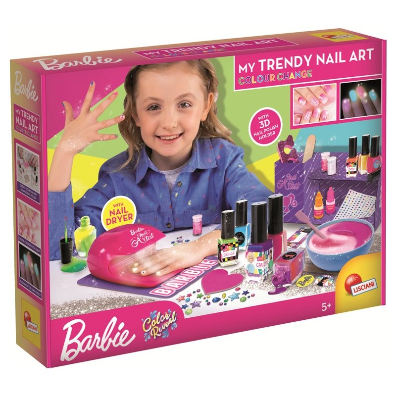 Barbie My Trendy Nail Art Colour Change di Lisciani