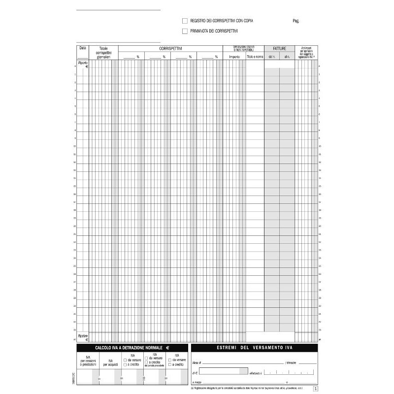 registro delle prescrizioni giornaliere stampabile