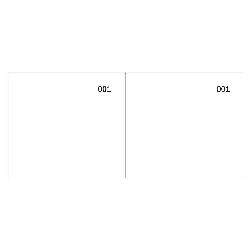 Scontrino a 2 Sezioni Bianco, Blocco di 100 Copie Numerate (Misura 5,8x13 Cm) di Data Ufficio