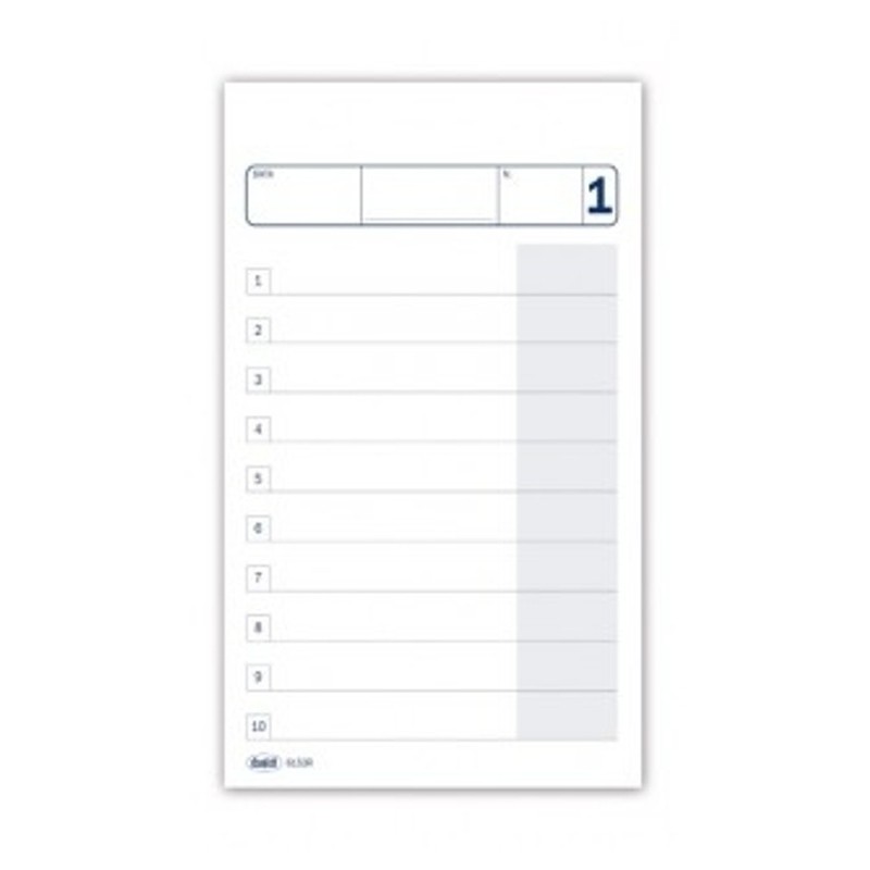 Comande a Righe, Blocco di 25/25 Copie Autoricalcanti (Misura 16,8x10 Cm) di Data Ufficio
