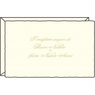 Biglietti Natale 9x14 Avorio Semplici in Scatola da 100 di Toscana Carte Pregiate Srl