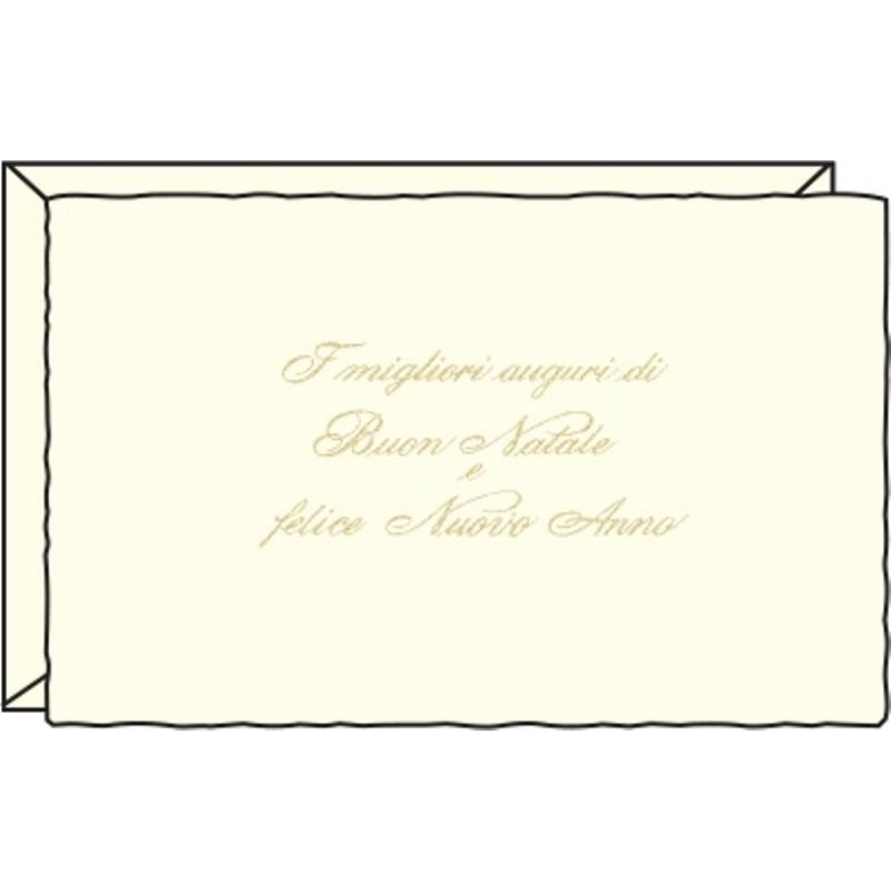 Biglietti Natale 9x14 Avorio Semplici in Scatola da 100 di Toscana Carte Pregiate Srl