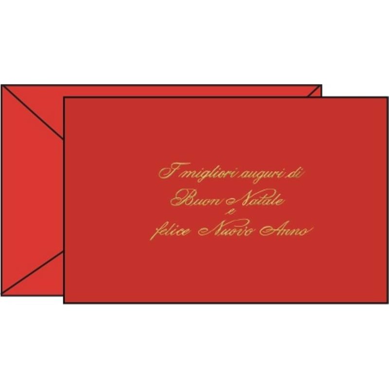 Biglietti Natale 9x14 Rossi Semplici in Scatola da 100 di Toscana Carte Pregiate Srl