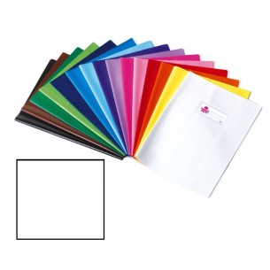 Coprimaxi in Pvc Coprente Laccato Lucido Bianco 250 My, Formato 21x30 Cm, con Alette e Tasca Portanome di Balmar2000