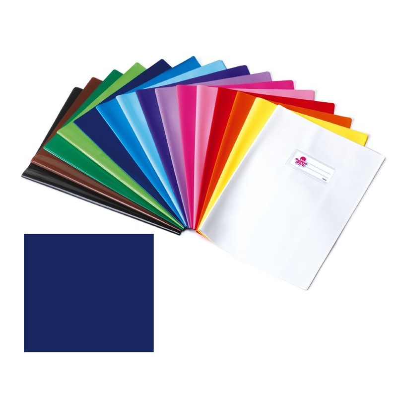 Coprimaxi in Pvc Coprente Laccato Lucido Blu 250 My, Formato 21x30 Cm, con Alette e Tasca Portanome di Balmar2000