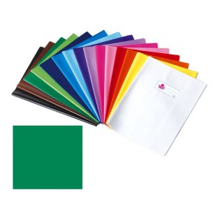 Coprimaxi in Pvc Coprente Laccato Lucido Verde 250 My, Formato 21x30 Cm, con Alette e Tasca Portanome di Balmar2000