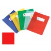 Copriquaderno in Pvc Goffrato Trasparente Rosso 250 My, Formato 15x21 Cm, con Alette e Tasca Portanome di Balmar2000